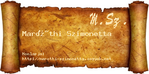 Maróthi Szimonetta névjegykártya